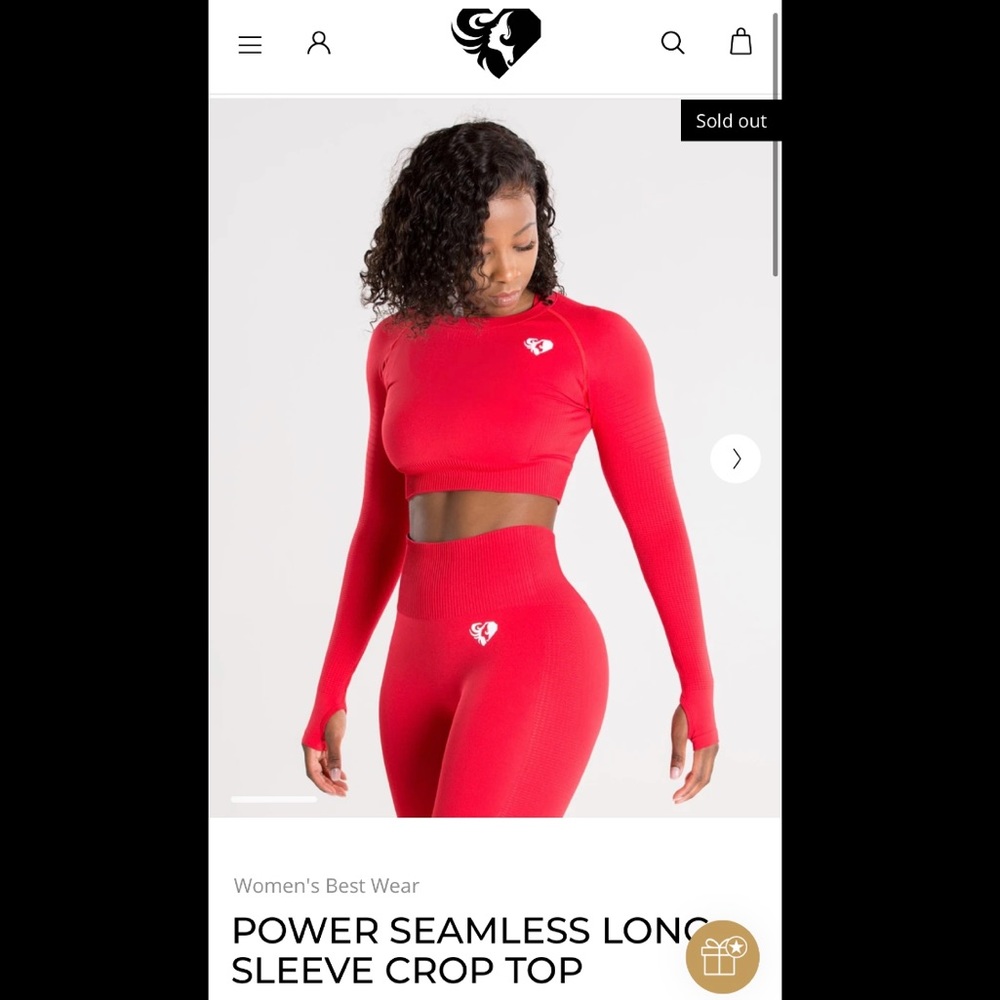 NWT Women’s Best Power Seamless LS Crop Top